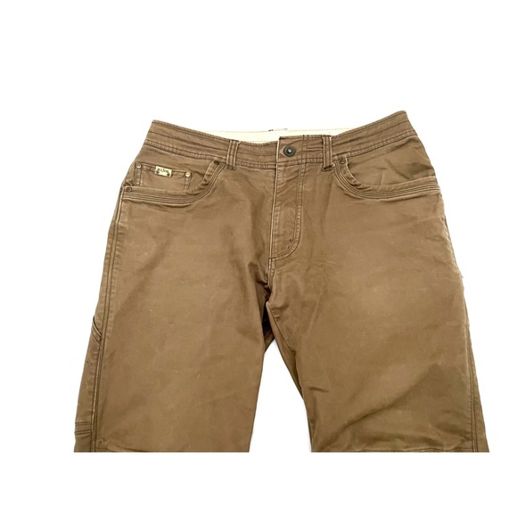 KUHL Rebel Pants Mens 36x32 Brown Vintage Patina Dye Articulated Knee Hiking - Picture 3 of 16